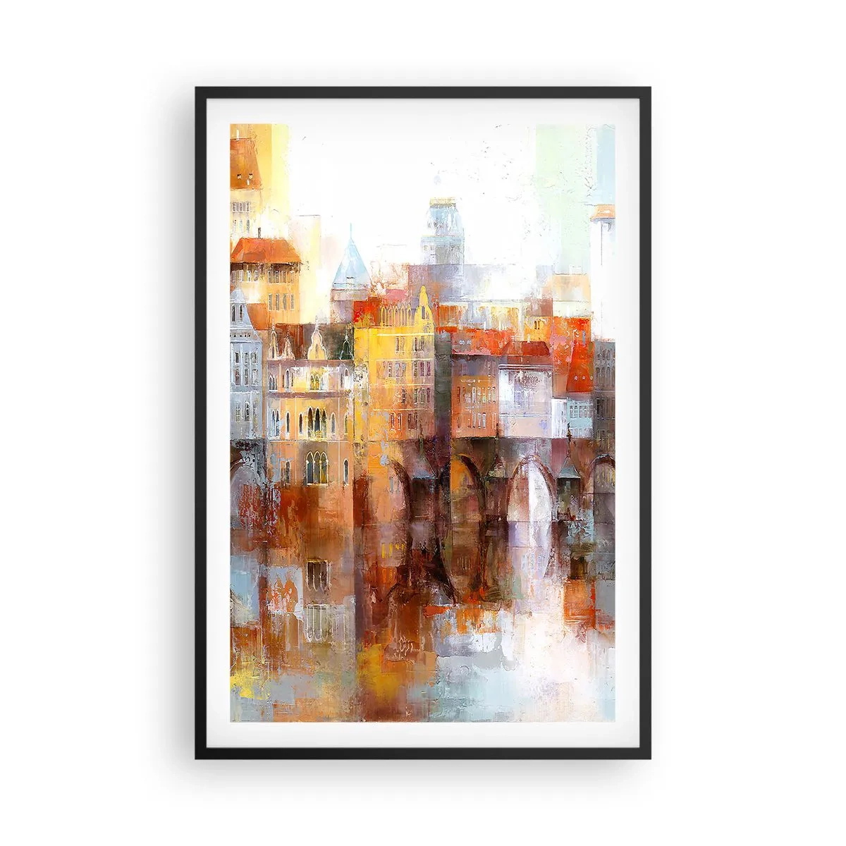 Poster in einem schwarzem Rahmen - Schön ist es auch unter der Brücke - 61x91 cm