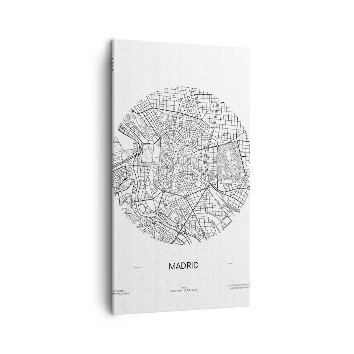Bild auf Leinwand - Leinwandbild - Anatomie von Madrid - 45x80 cm
