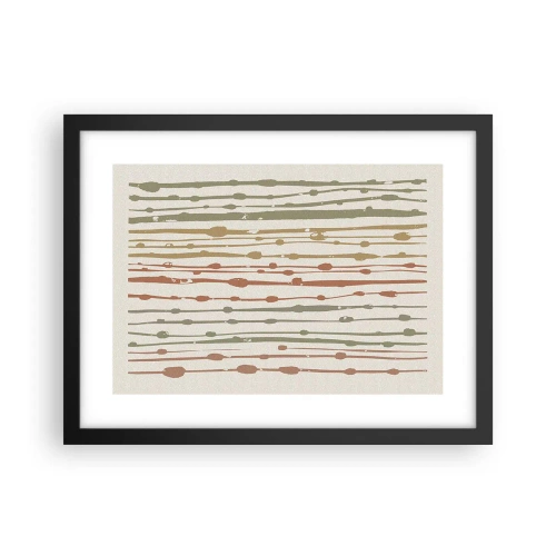 Poster in einem schwarzem Rahmen - Musikalische Notation von Farben - 40x30 cm