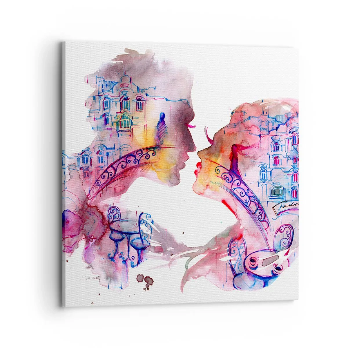 Bild auf Leinwand - Leinwandbild - Die geheime Seufzerbrücke - 70x70 cm