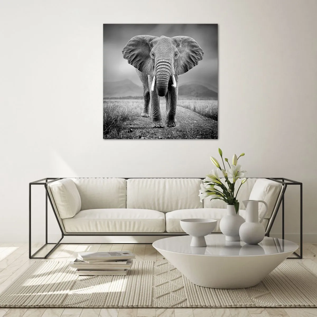 Glasbild - Bild auf glas - Der Gastgeber heißt willkommen - 40x40 cm