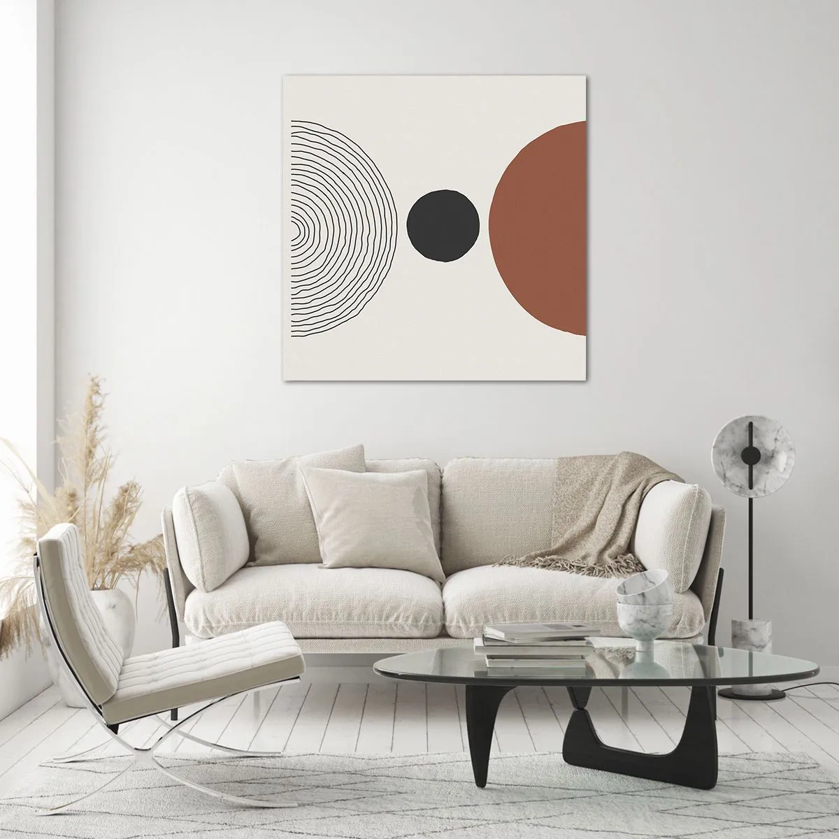 Glasbild - Bild auf glas - Das Zentrum der Aufmerksamkeit - 70x70 cm