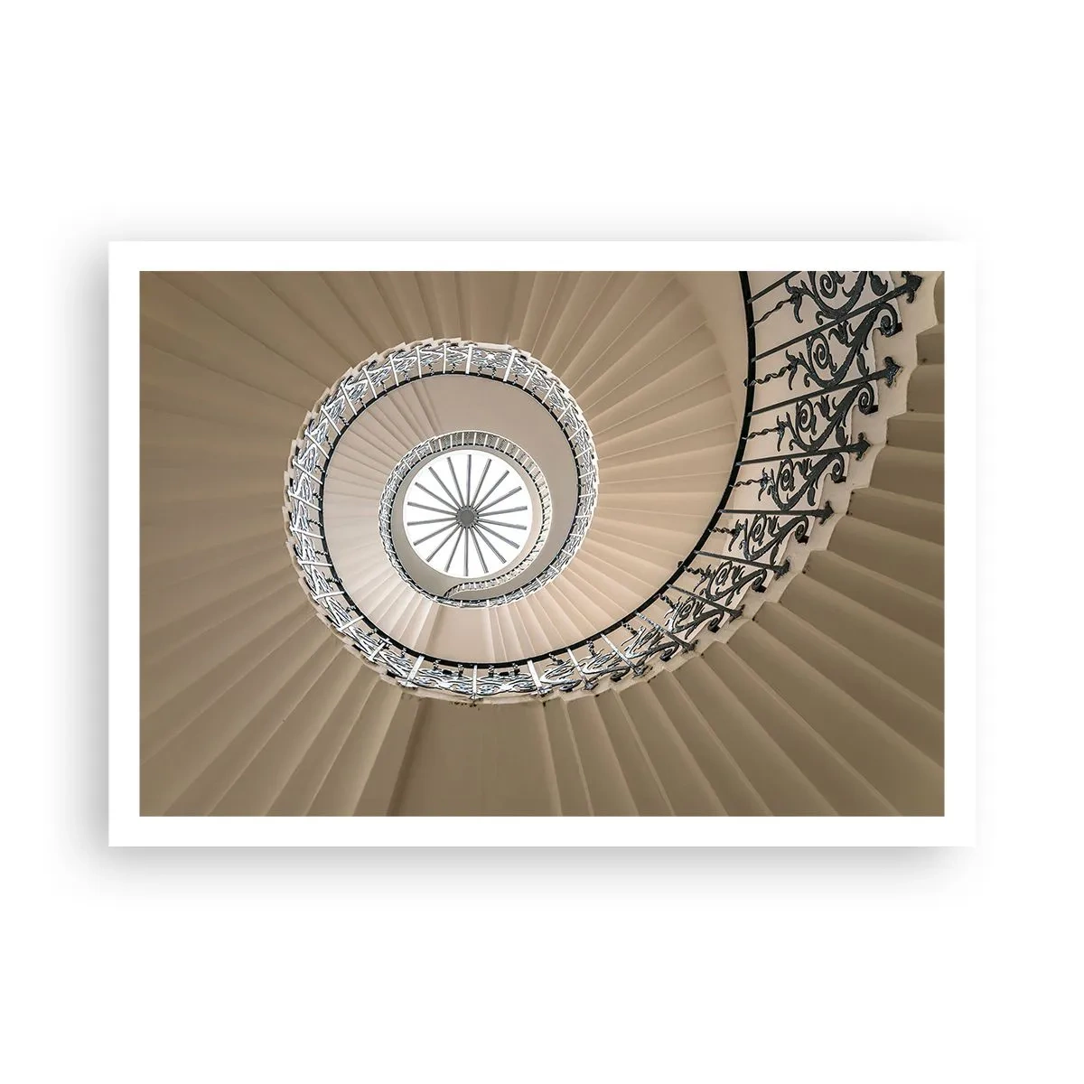 Poster - Wendeltreppe in elegantem geometrischem Ansatz - 100x70cm - Im Inneren der Muschel - Moderne Wanddekoration für Wohnzimmer und Schlafzimmer ARTTOR