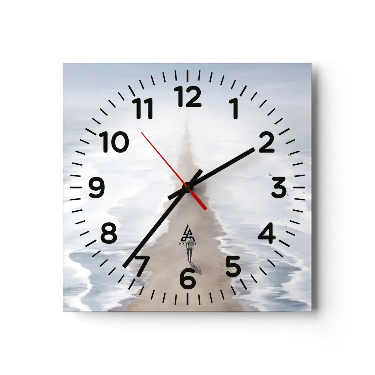 Wanduhr - Glasuhr - Glänzende Zukunft - 40x40 cm