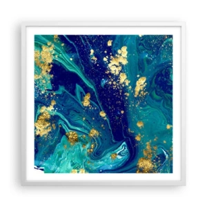 Poster in einem weißen Rahmen - Die Blütenblätter der Sonne - 60x60 cm