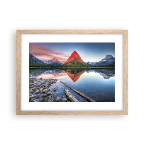 Poster in einem Rahmen aus heller Eiche - Hitze und Kälte - 40x30 cm