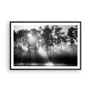 Poster in einem schwarzem Rahmen - Unaufhaltsame Sonne - 91x61 cm