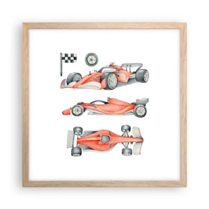 Poster in einem Rahmen aus heller Eiche - Dem Traum folgen - 40x40 cm