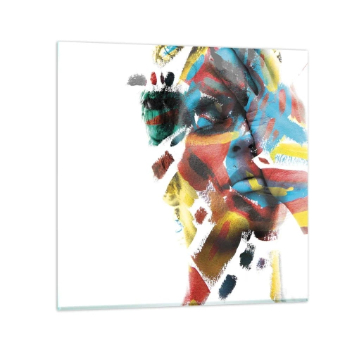 Glasbild - Bild auf glas - Eine bunte Persönlichkeit - 50x50 cm