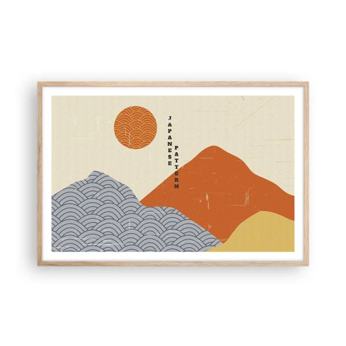 Poster in einem Rahmen aus heller Eiche - Im japanischen Geist - 91x61 cm