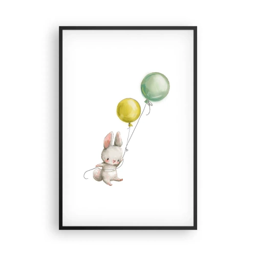 Poster in einem schwarzem Rahmen - Ich werde auch fliegen! - 61x91 cm