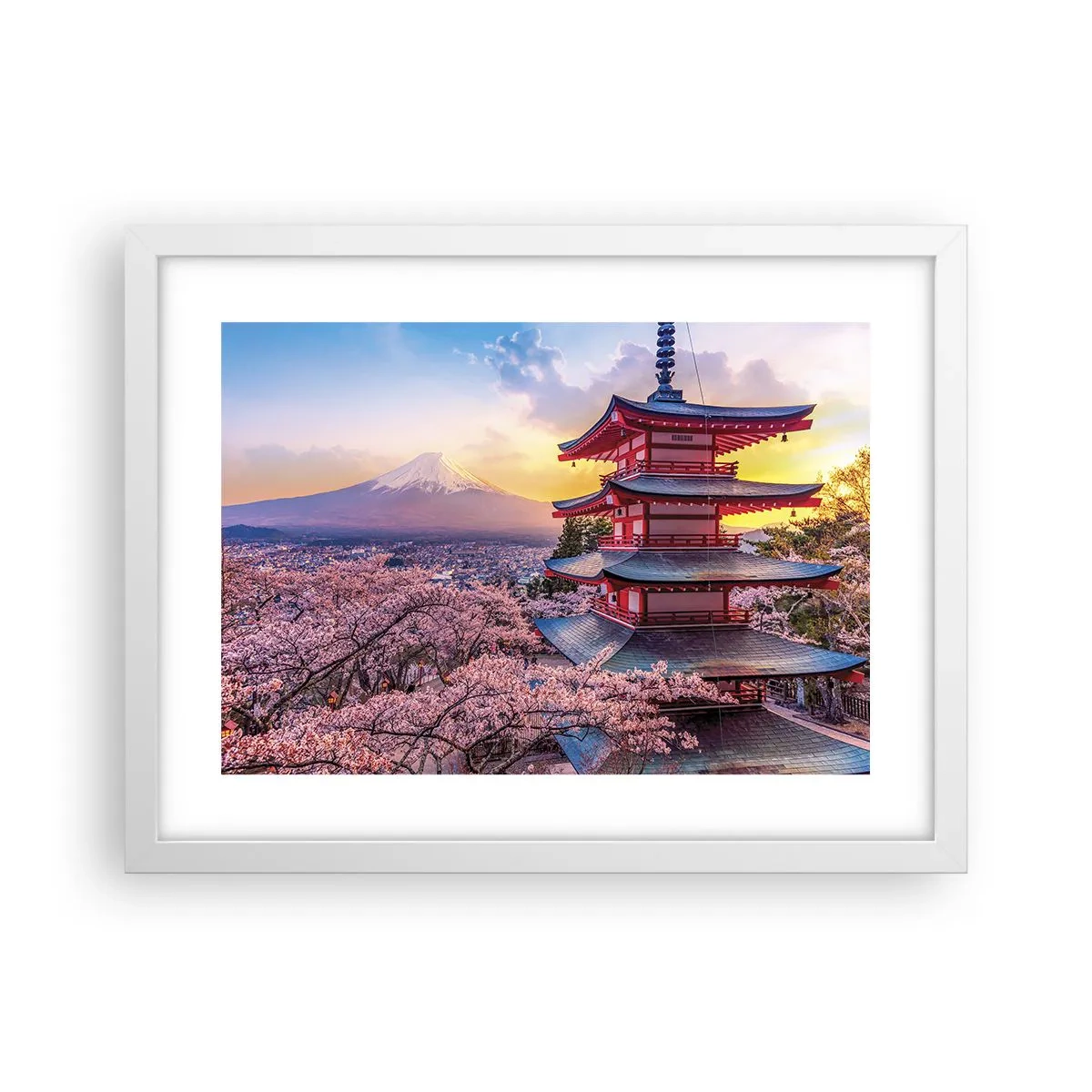 Poster in einem weißen Rahmen - Die Essenz des japanischen Geistes - 40x30 cm