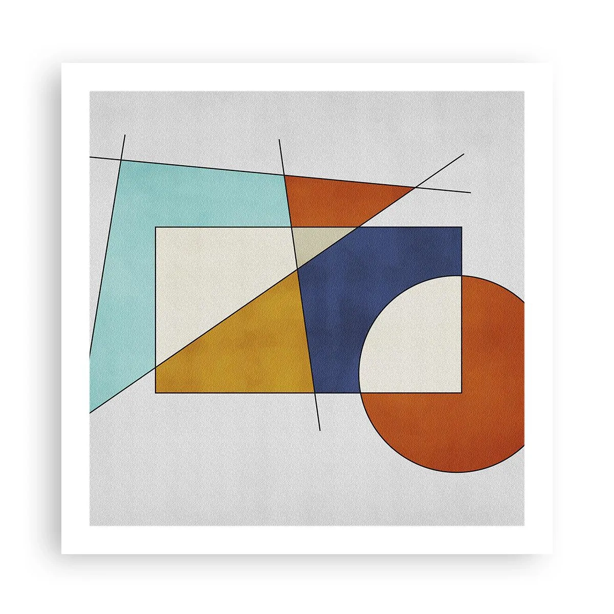 Poster - Abstraktion: modernistisches Spiel - 60x60 cm
