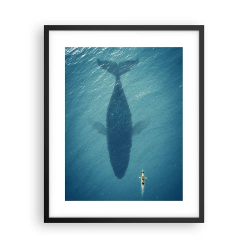 Poster in einem schwarzem Rahmen - Treffen am Meer - 40x50 cm