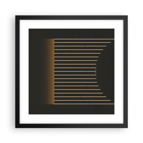 Poster in einem schwarzem Rahmen - Die Dunkelheit erkunden - 40x40 cm