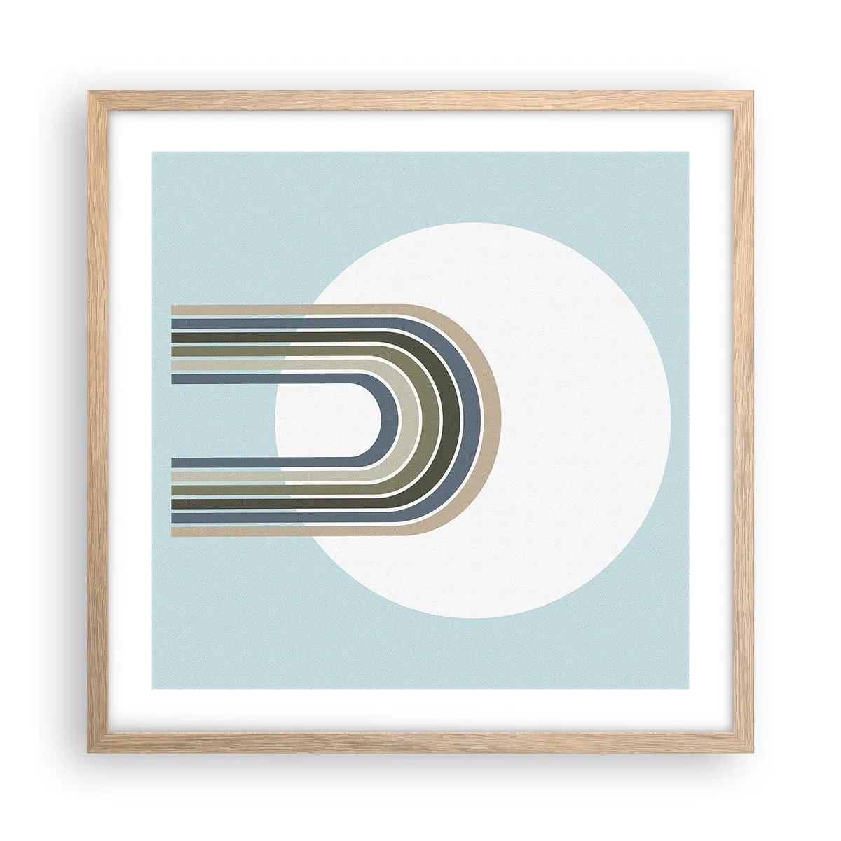 Poster in einem Rahmen aus heller Eiche - Unwiderstehliche Anziehungskraft - 50x50 cm