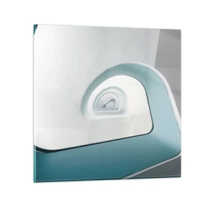 Glasbild - Bild auf glas - Bis zum Ende des Blaus - 70x70 cm