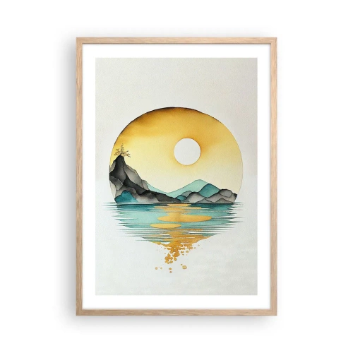 Poster in einem Rahmen aus heller Eiche - Im Kreis der Schönheit - 50x70 cm