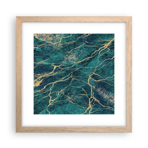 Poster in einem Rahmen aus heller Eiche - Goldmine - 30x30 cm