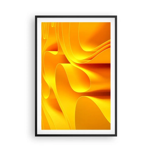 Poster in einem schwarzem Rahmen - Wie Sonnenwellen - 61x91 cm