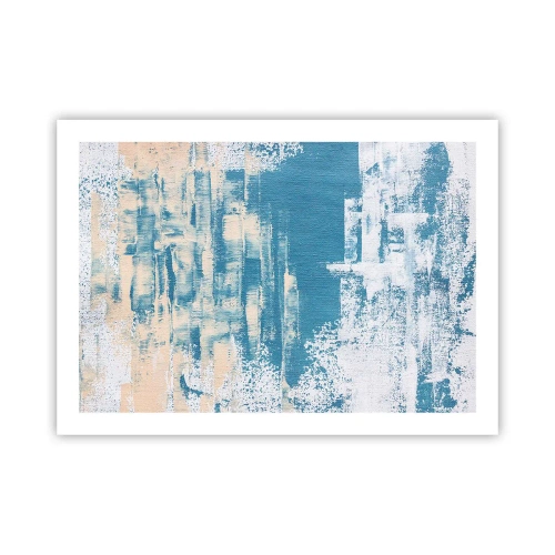 Poster - Durch einen Eiszapfen - 70x50 cm