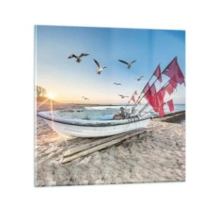 Glasbild - Bild auf glas - Wohlverdiente Ruhe - 70x70 cm