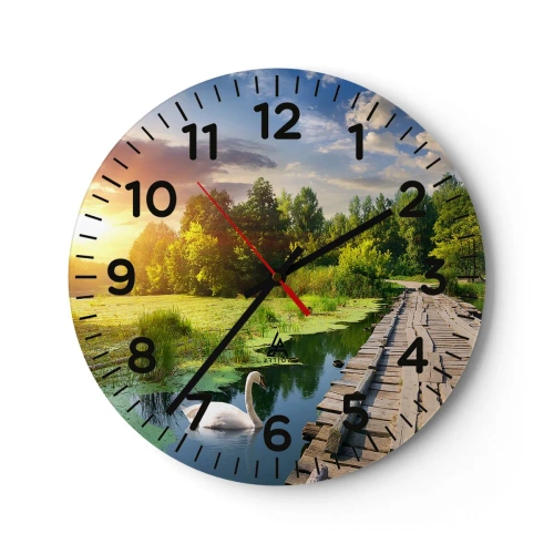 Wanduhr - Glasuhr - Sommer, Sommer überall - 30x30 cm
