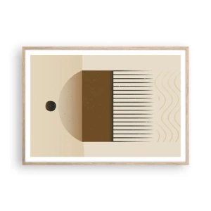 Poster in einem Rahmen aus heller Eiche - Verschiedene Staaten - 100x70 cm