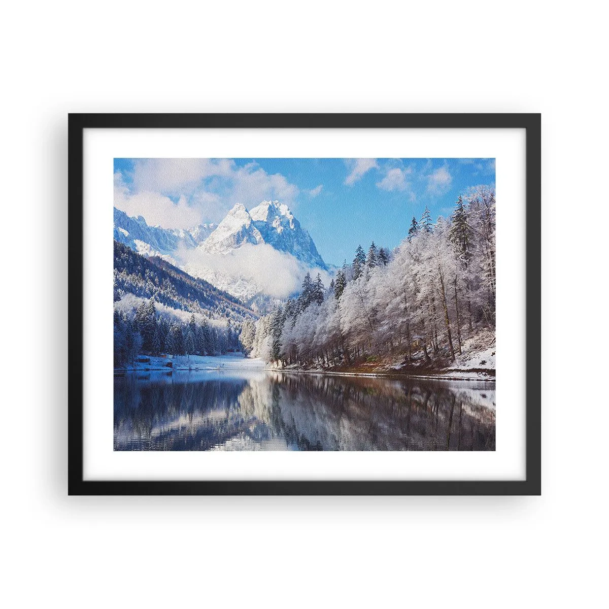 Poster in einem schwarzem Rahmen - Schneefang - 50x40 cm