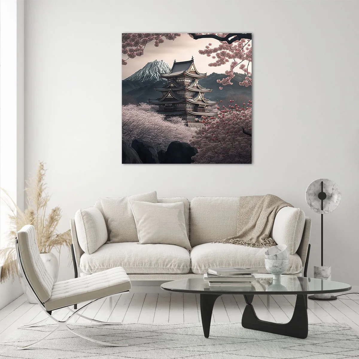 Glasbild - Bild auf glas - Land der Kirschblüten - 30x30 cm