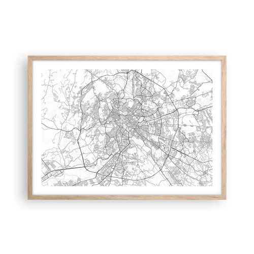 Poster in einem Rahmen aus heller Eiche - Römischer Kreis - 70x50 cm