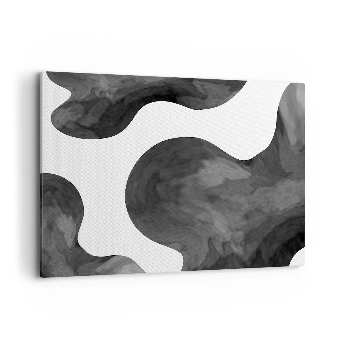 Bild auf Leinwand - Leinwandbild - Abstraktes Muster in Grau- und Weißtönen - 120x80cm - Milchstraße - Moderne Wanddekoration für Wohnzimmer und Schlafzimmer ARTTOR