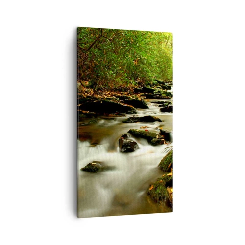 Bild auf Leinwand - Leinwandbild - Wie flüssiges Silber - 45x80 cm