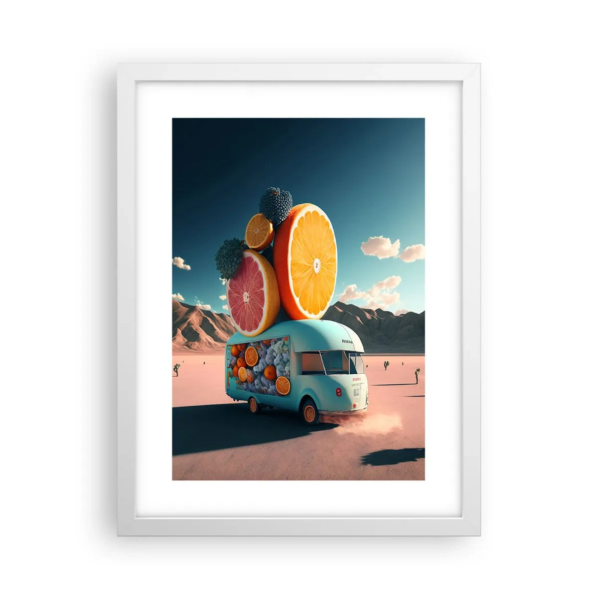 Poster in einem weißen Rahmen - Geschmack von Urlaub - 30x40 cm