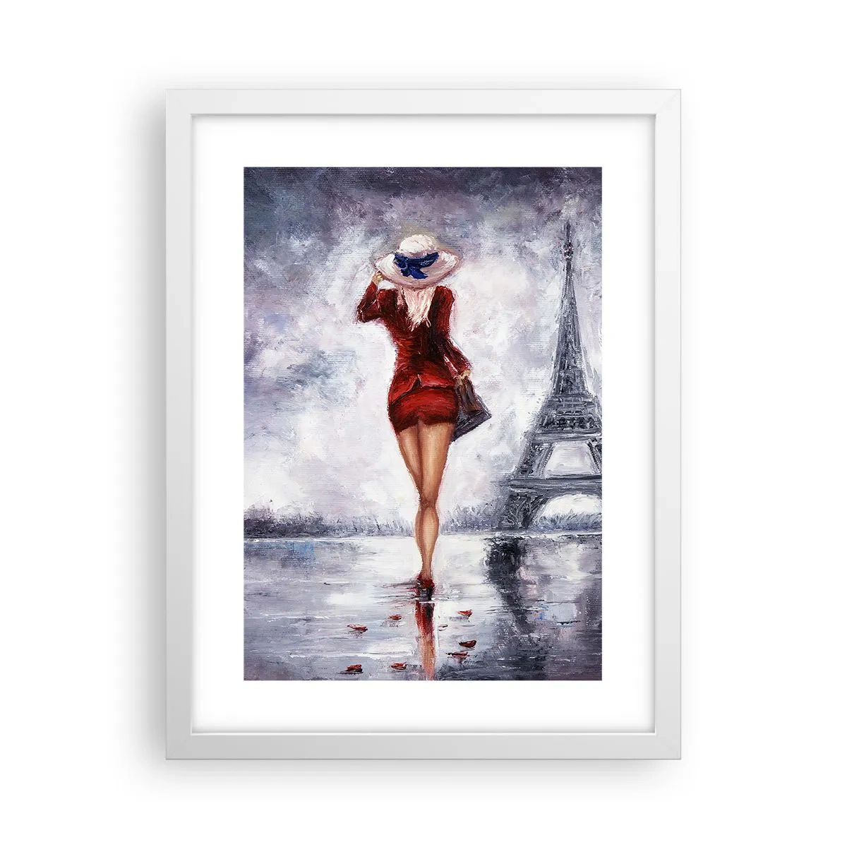 Poster in einem weißen Rahmen - Pariser Symbole - 30x40 cm