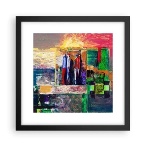 Poster in einem schwarzem Rahmen - Beziehungen und Emotionen - 30x30 cm