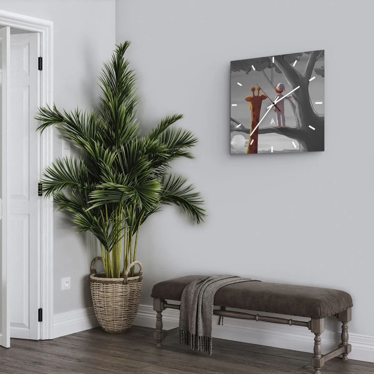 Wanduhr - Glasuhr - Das passiert wirklich - 40x40 cm
