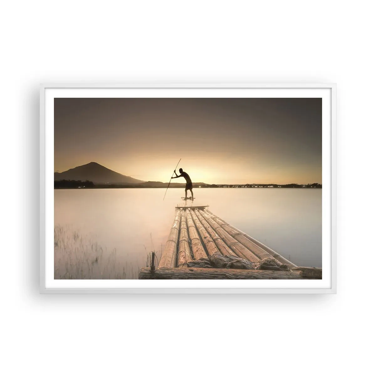 Poster in einem weißen Rahmen - Vor dem schlafen gehen - 100x70 cm