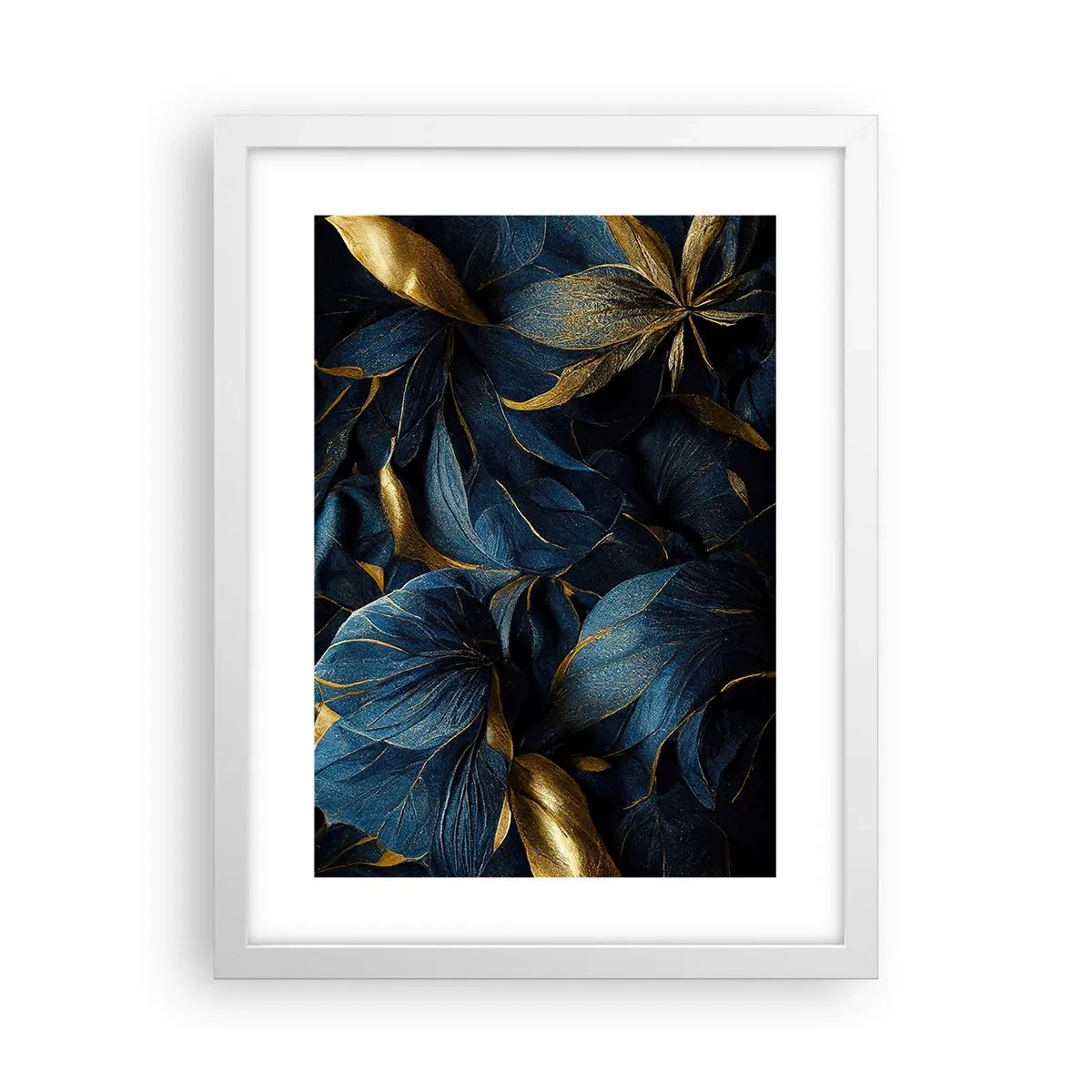 Poster in einem weißen Rahmen - Mit Gold gefüttert - 30x40 cm