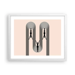 Poster in einem weißen Rahmen - Verkehrt herum - 50x40 cm