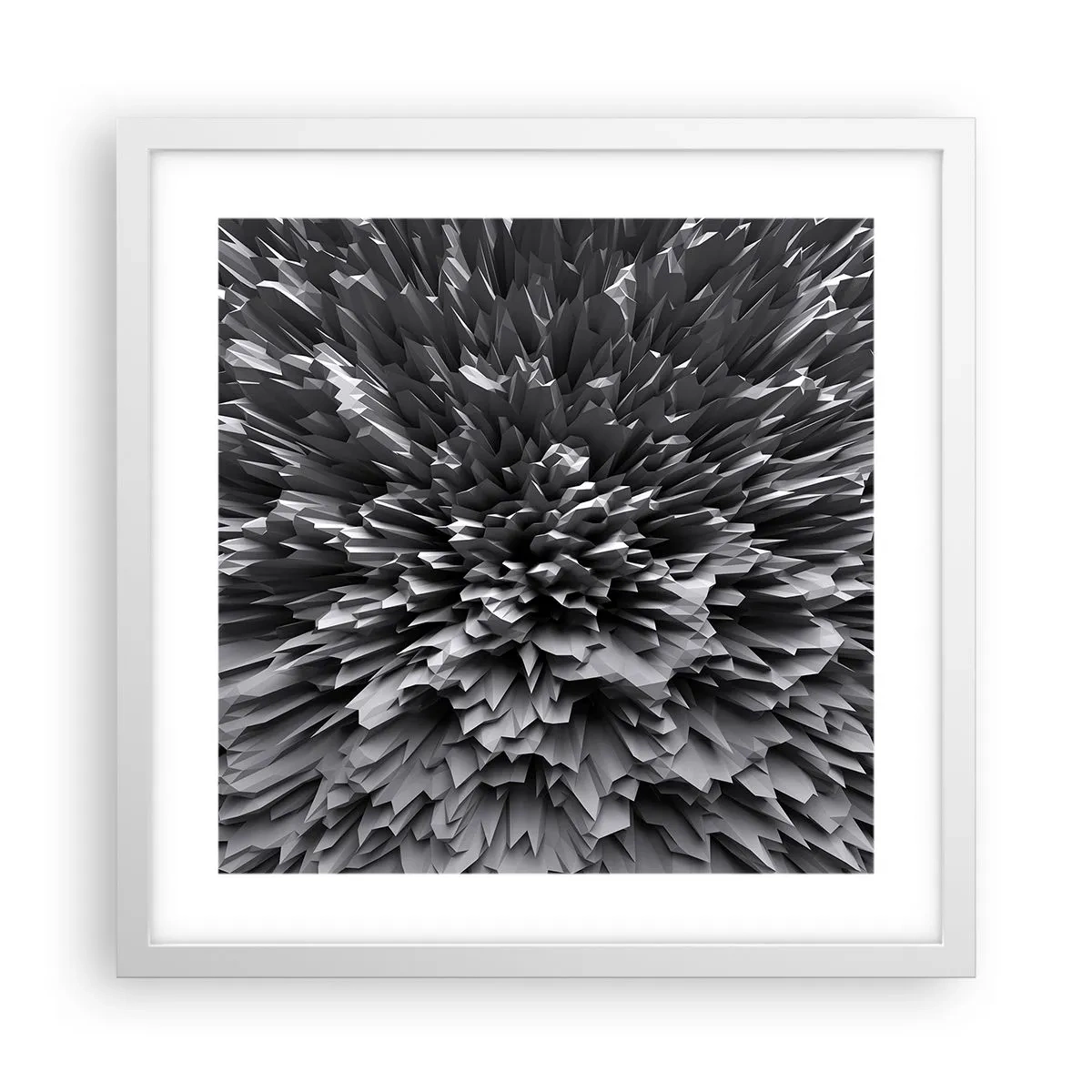 Poster in einem weißen Rahmen - Härter kann es nicht werden - 40x40 cm