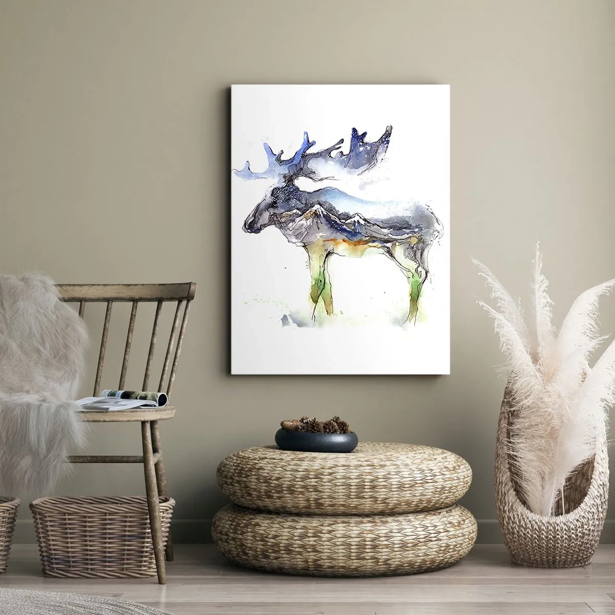 Bild auf Leinwand - Leinwandbild - Der Held eines Wintermärchens - 55x100 cm