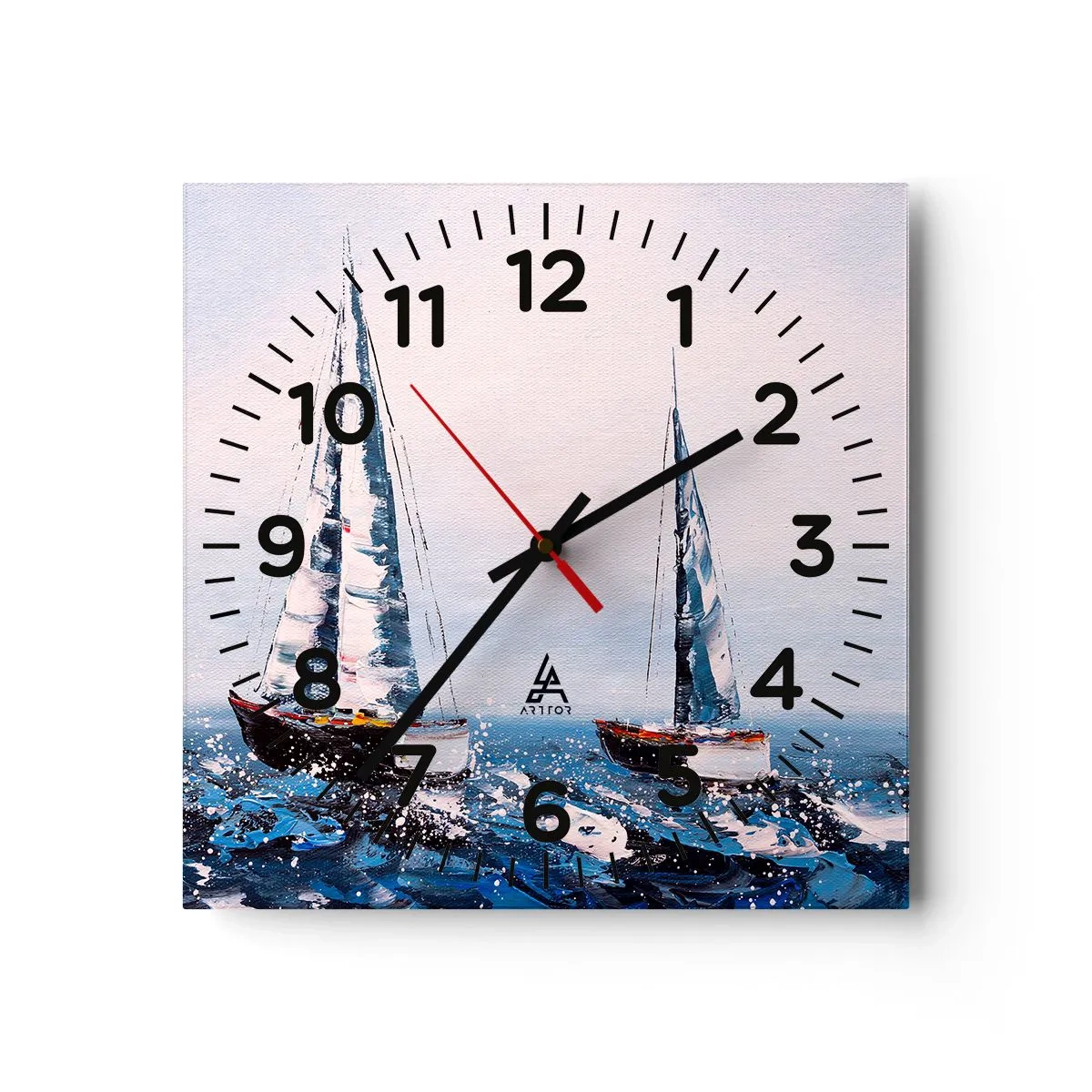 Wanduhr - Glasuhr - Bruderschaft des Windes - 30x30 cm