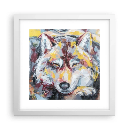 Poster in einem weißen Rahmen - Seelenfrieden unter den Lieben - 30x30 cm