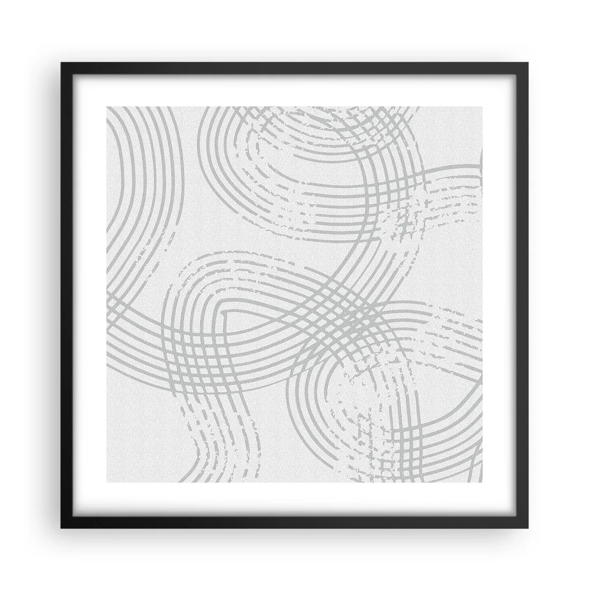 Poster in einem schwarzem Rahmen - Es gibt keinen einfachen Weg - 50x50 cm