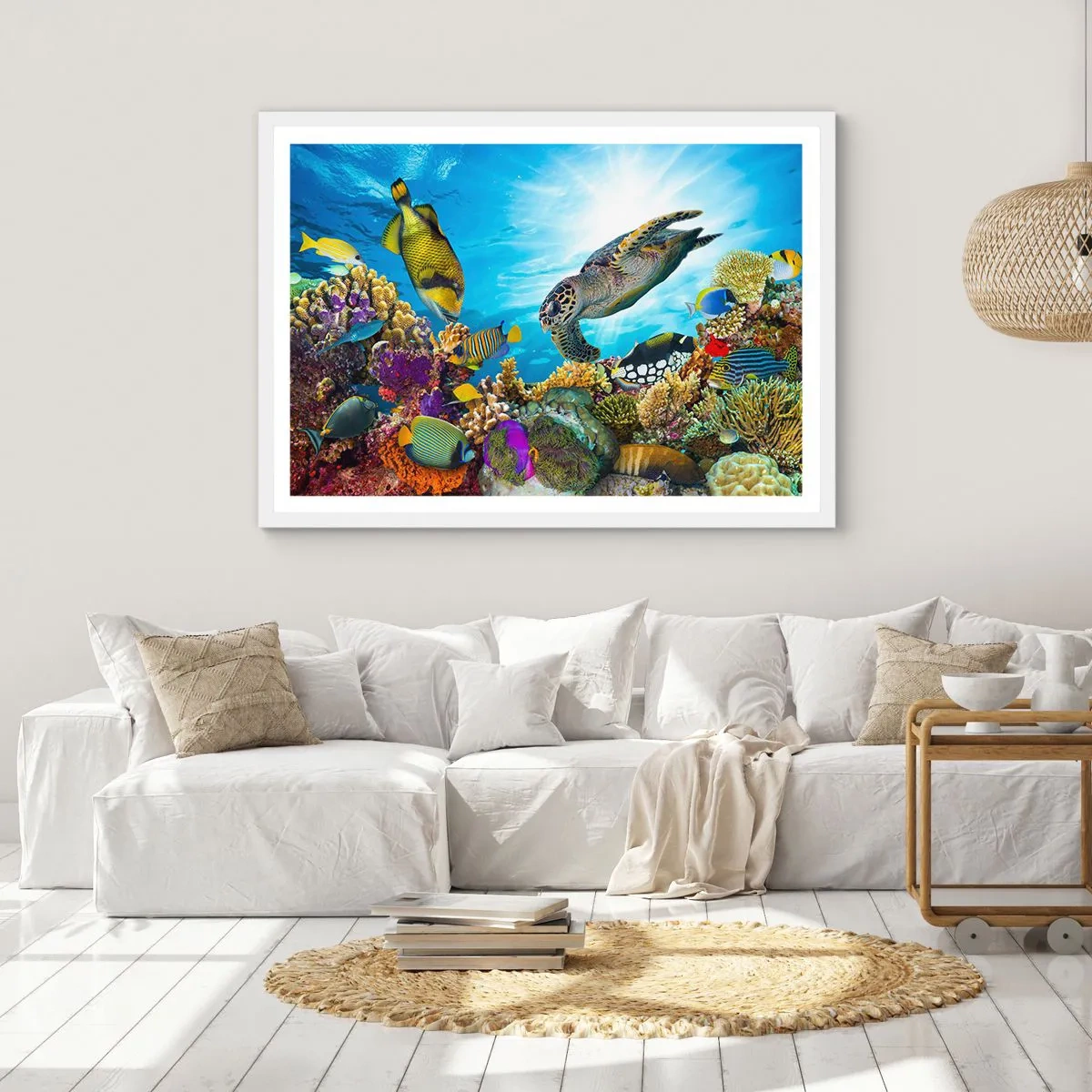 Poster in einem weißen Rahmen - Korallenpromenade - 40x30 cm