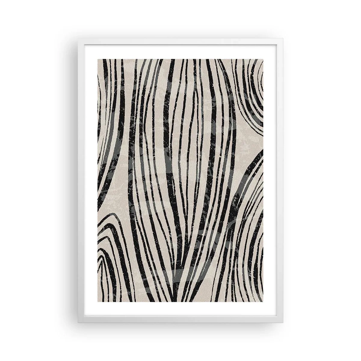 Poster in einem weißen Rahmen - Linienpool - 50x70 cm