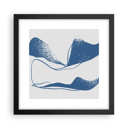 Poster in einem schwarzem Rahmen - Geflügelte Abstraktion - 30x30 cm
