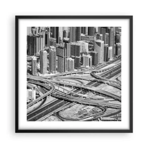 Poster in einem schwarzem Rahmen - Dubai - die unmögliche Stadt - 50x50 cm