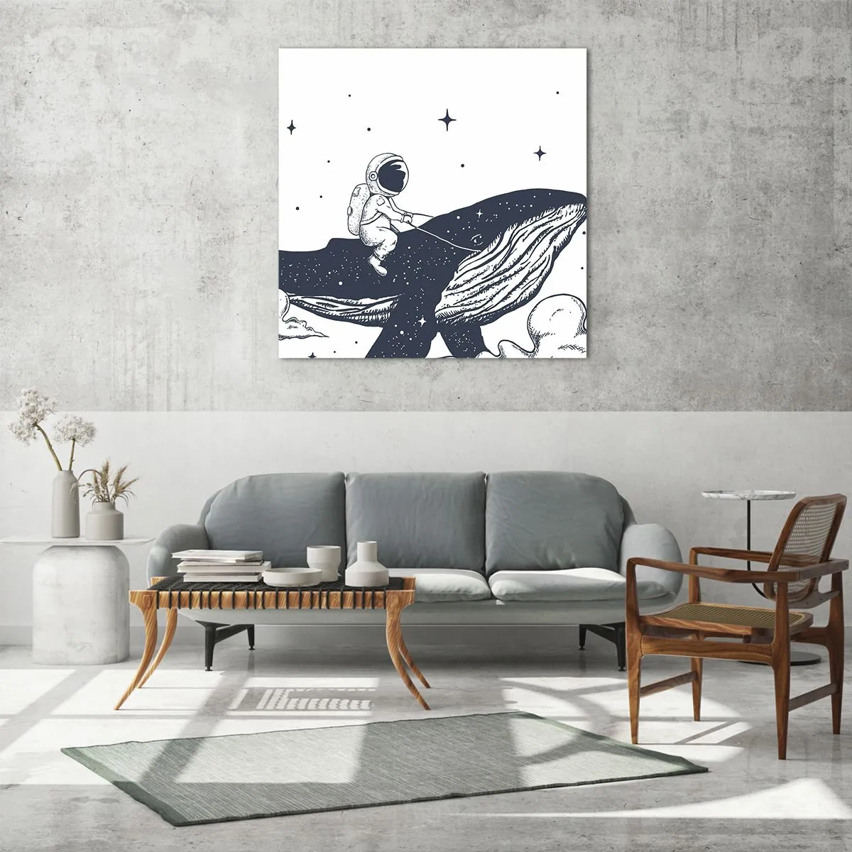 Glasbild - Bild auf glas - Weltraumabenteuer - 60x60 cm